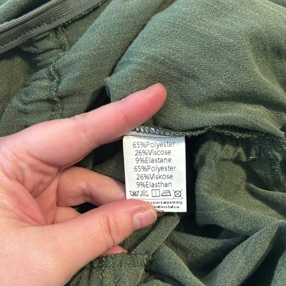 Green Jasambac Green Short Sleeve Wrap Elegant Jumpsuit Size 2xl - Picture 8 of 8